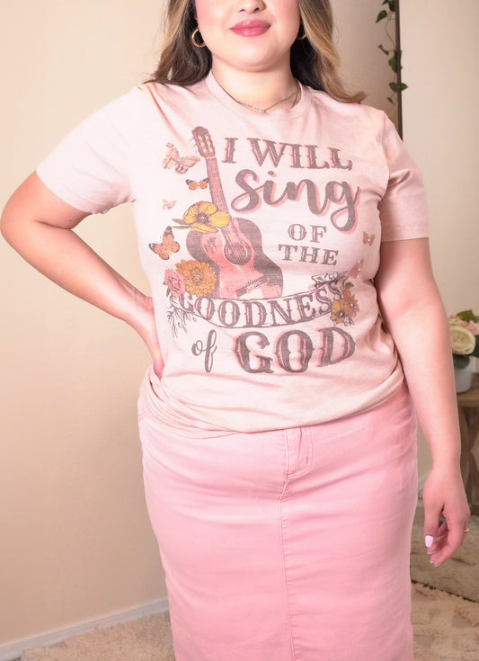 I Will Sing Of The Goodness Of God  Rhinestone Shirt